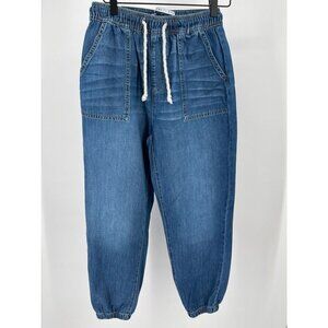 Celebrity Pink Lightweight Denim Draw String Joggers Size XSmall Elastic Waist